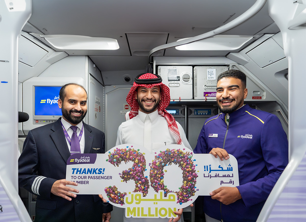 Flyadeal flew its 30 millionth passenger